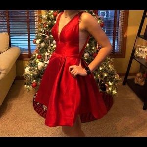 Red Sherri Hill formal dress